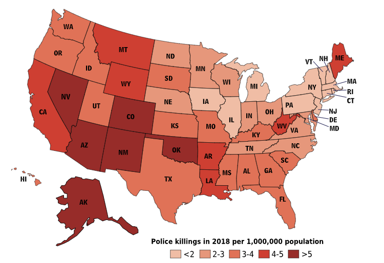 Deaths by Police Officers US vs UK - Industrial Estate of Mind